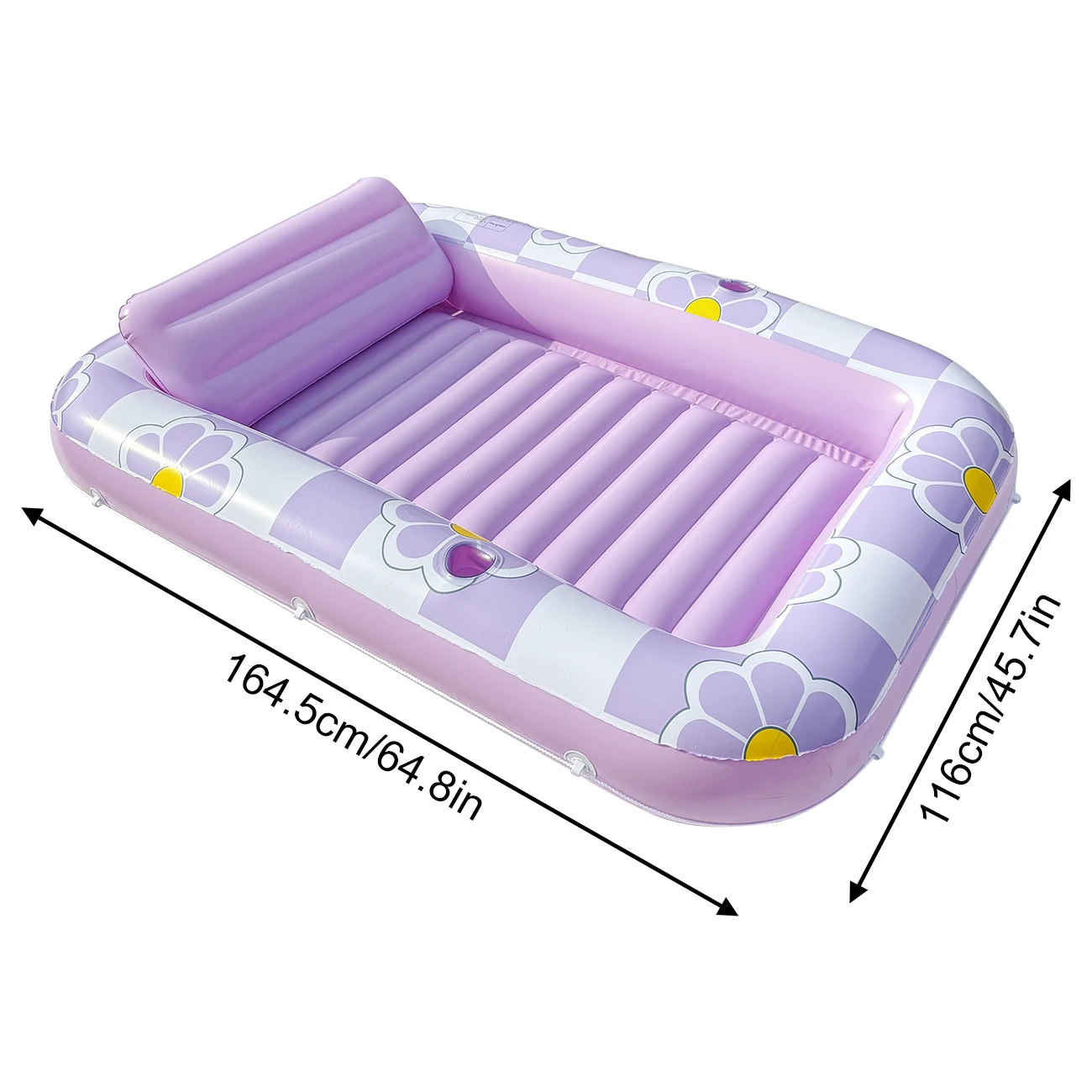 Inflatable Tanning Pool Lounger Float,Pool Floats Adult with Pillow, 4 in 1 Suntan Tub Raft Floatie,Sunbathing Bed Lounge view 6
