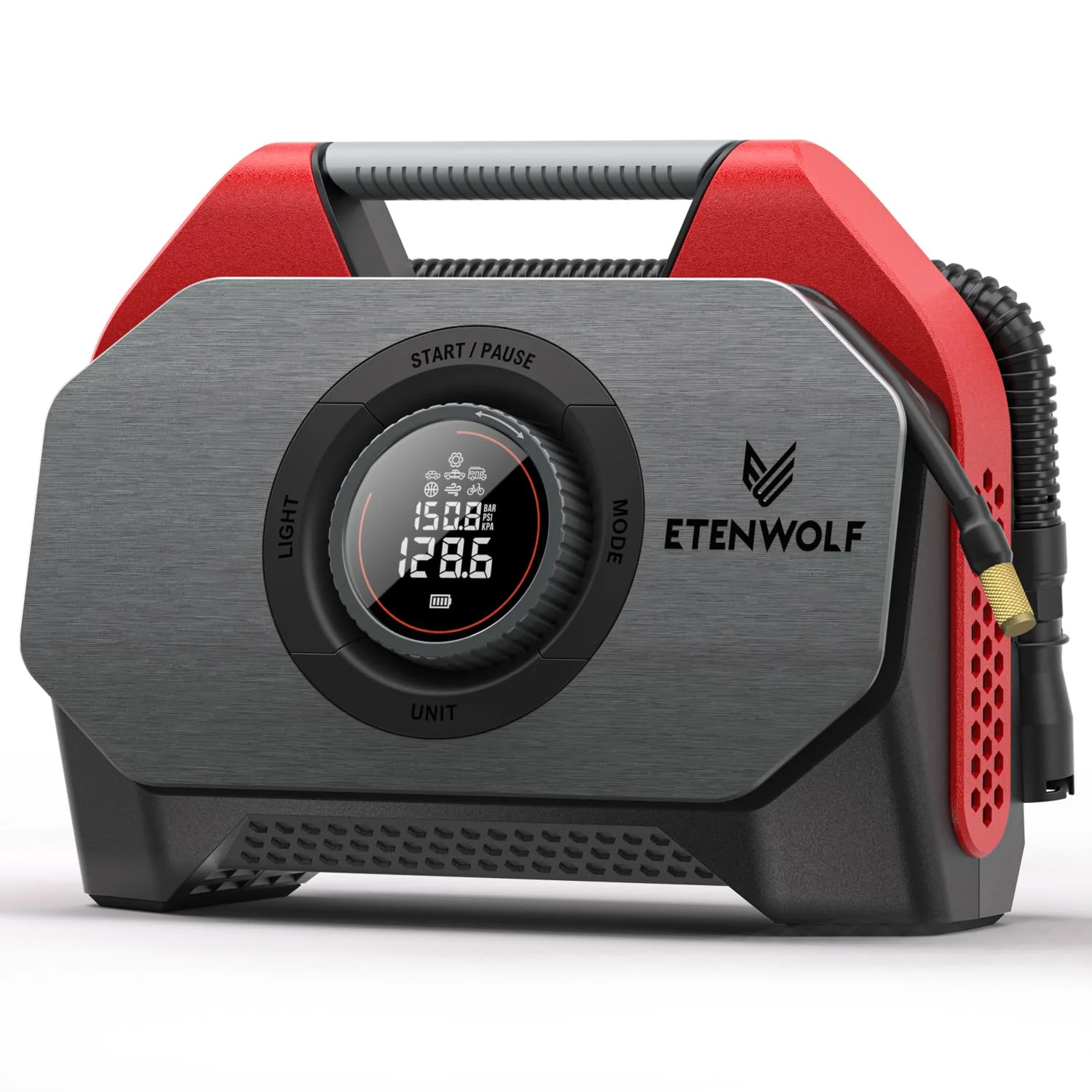 

Новый портативный воздушный компрессор ETENWOLF S6SE, 100% рабочий цикл и двойной цилиндр, 19200 мАч, автомобильный насос для накачивания шин, велосипедный насос, воздушный насос