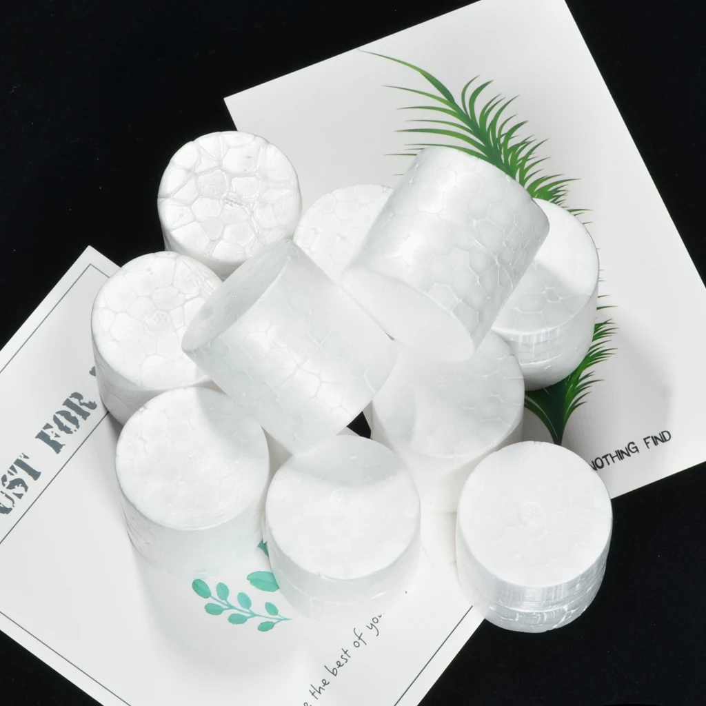 Mousse de polystyrène en forme de cylindre, 10 pièces, matériel artisanal de bricolage, peinture artisanale pour enfants, établi d'enseignement d'art fait à la main