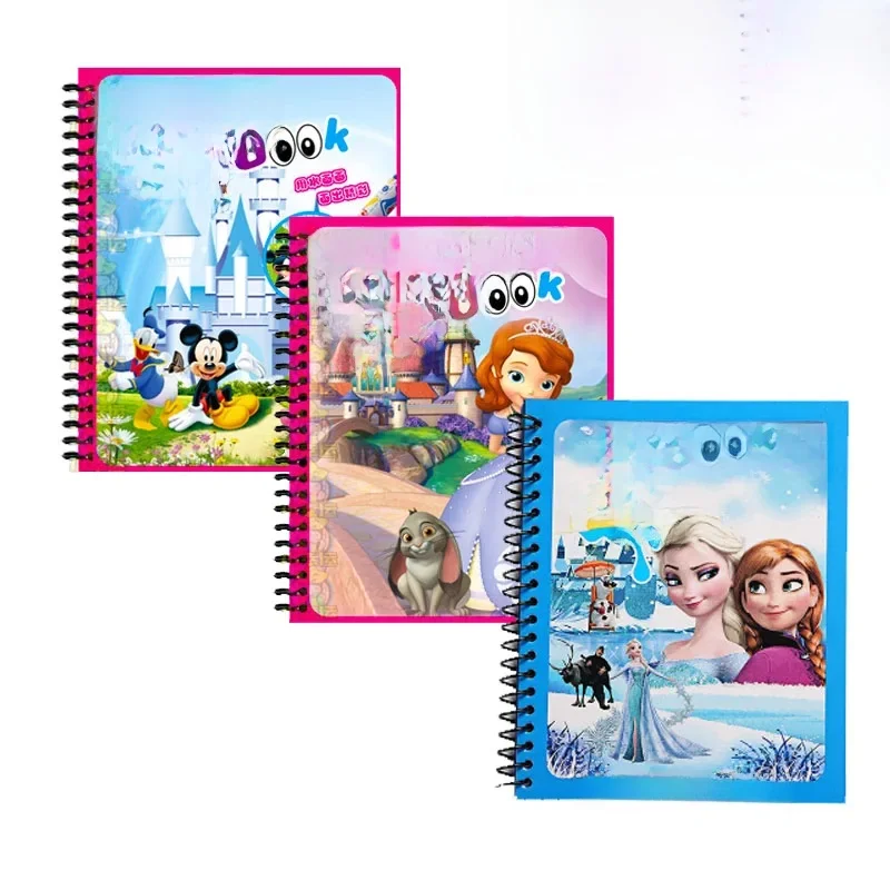 Disney Cartoon Frozen Water Schilderij Tekening Speelgoed Set Graffiti Minnie Mouse Elsa Prinses Aquarel Magisch Boek voor Meisjes Cadeau - afbeelding 2