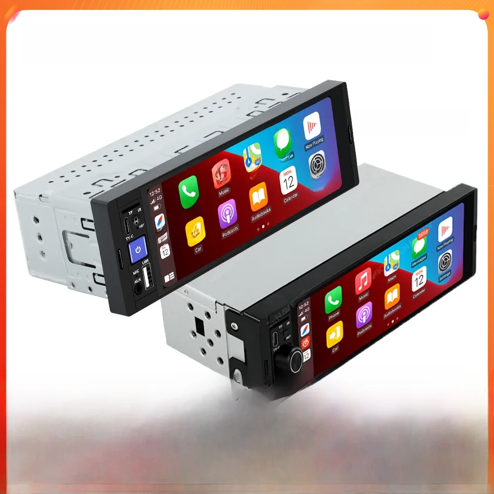 MEKEDE 6.86 Inch 1Din Carplay Android Auto Autoradio Multimedia Video MP5 Speler Met BT FM Stereo USB Type-C Plug Autoradio - afbeelding 2
