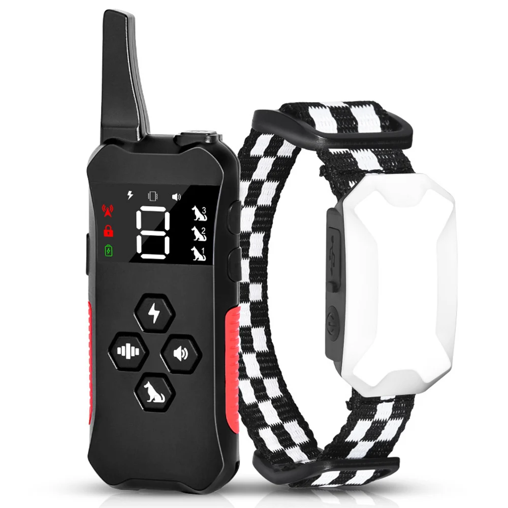 

10 PCs Dog Training Bark Stopper 1000M Remote Control Electric Shock Vibration Pet Warning Waterproof Electronic Collar