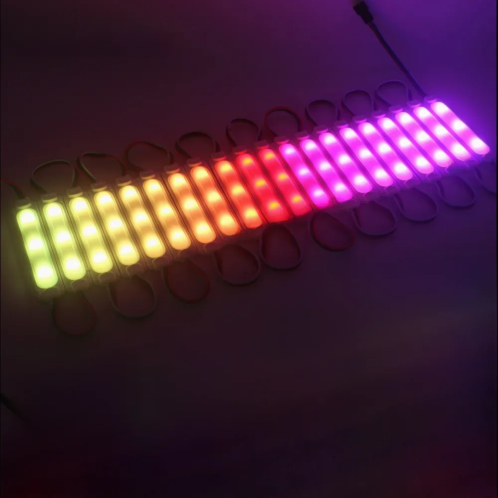 Nouveau style WS2811 COB LED Module DC12V étanche IP68 Pixel intelligent Bluetooth/RF contrôleur de lumière RGB couleur numérique LED chaîne