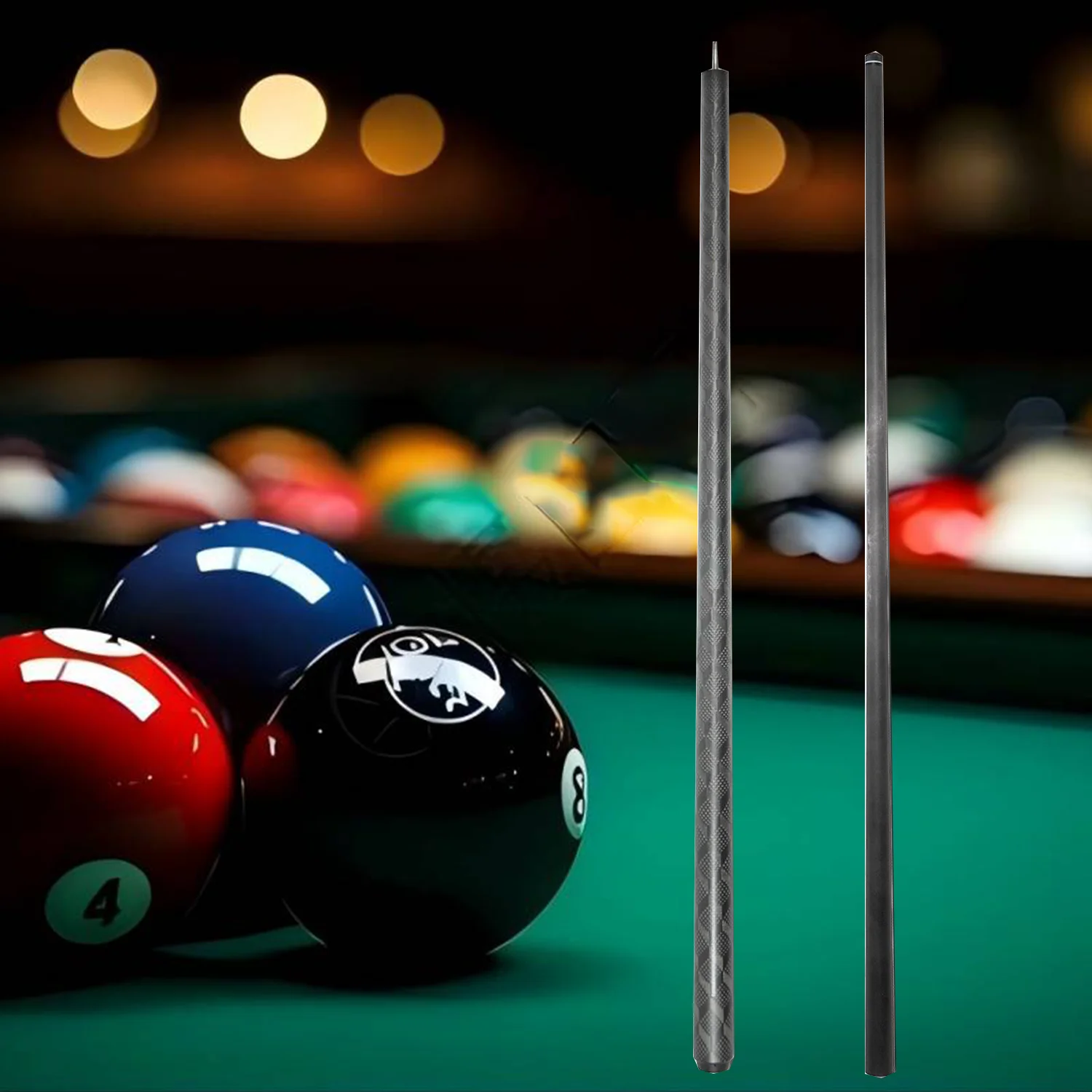 

DAVIDLOMAN Billiard Cue 100 % Carbon Fiber Pool Cue stick 58 inches,3/8 * 8,Uni-Loc-Pin Joint Professional for Billiard Cue