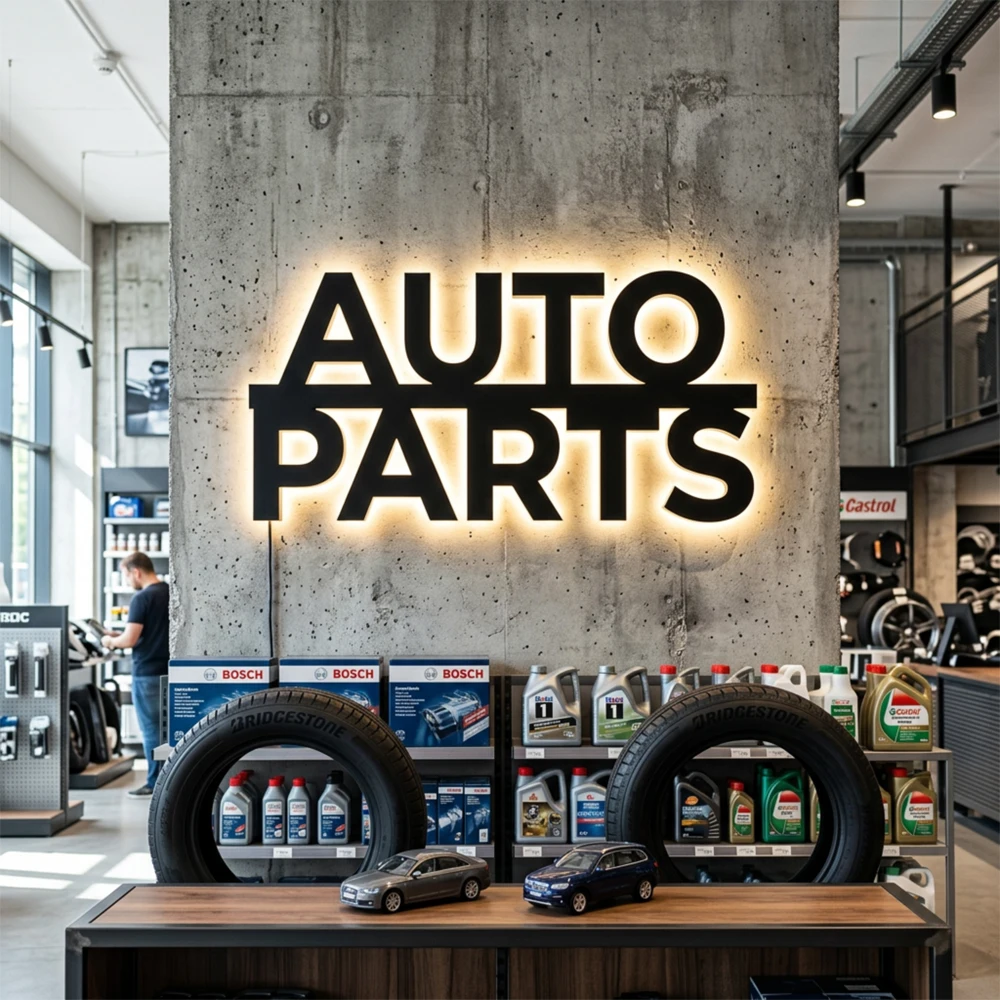 Led Business Logo Backlit Sign Illuminated Signage 3D Metal Letters Commercial Building Shop Store Sign Trade Show Outdoor