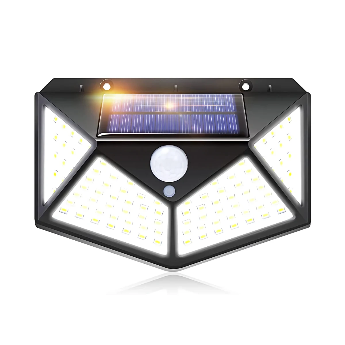 Outdoor Wall Lamp with Motion Sensor LED Spotlight Solar Power Waterproof Outdoor Garden 100 leds Motion detector Night Security System