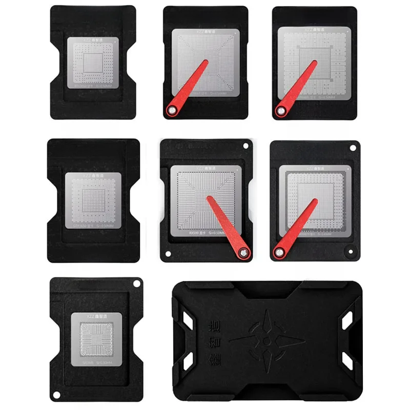 XZZ BGA szablon do reballingu procesora laptopa GTX1650 RX580 RTX4070 RTX3050 RX5700XT GTX1080TI SR2WB szablon BGA bezpośredniego ogrzewania — zdjęcie 2