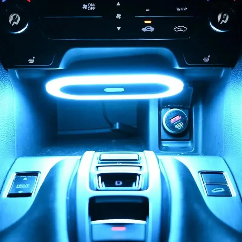 Car Interior Light USB Rechargeable Magnetic Reading Lights Lightweight Car LED Ambiance Light With Double Colors For Reading