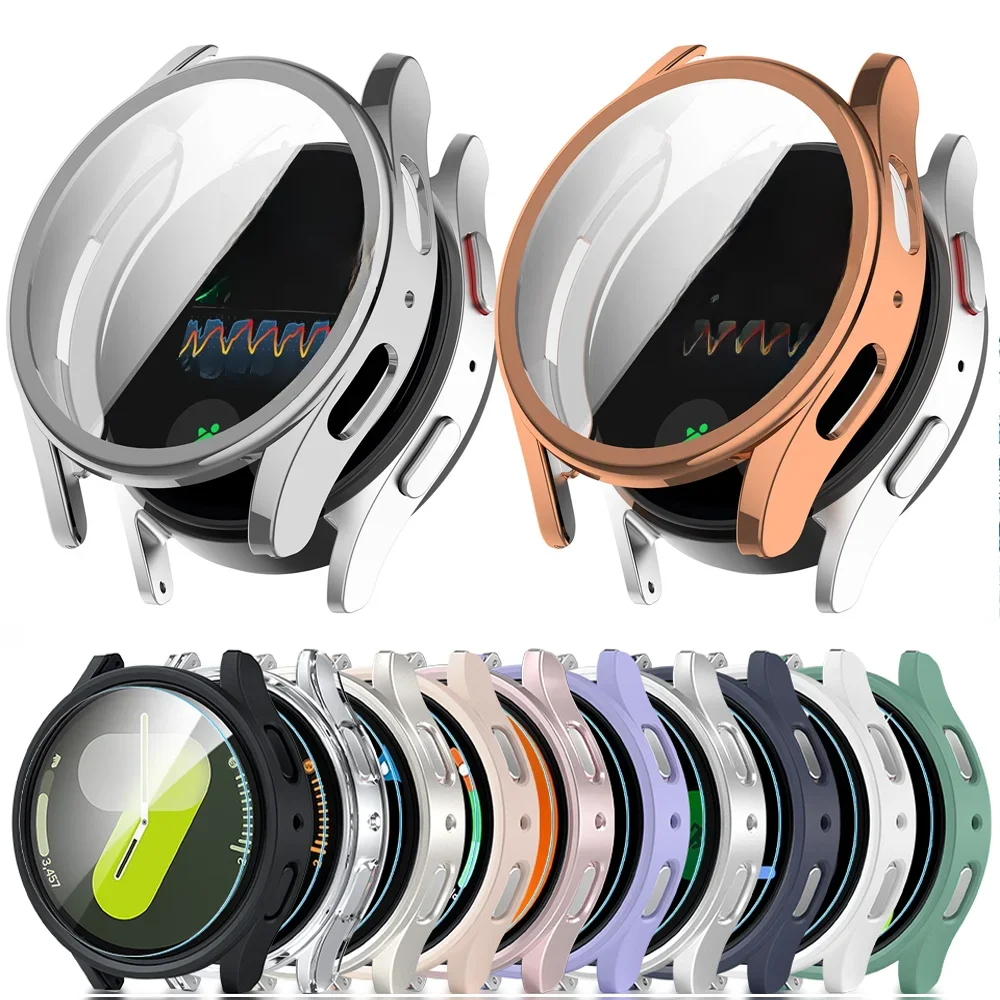 Szkło hartowane + etui do zegarka Samsung Galaxy 7/6/5/4 44mm 40mm pełny zderzak PC osłona ekranu Galaxy watch FE akcesoria — zdjęcie 2