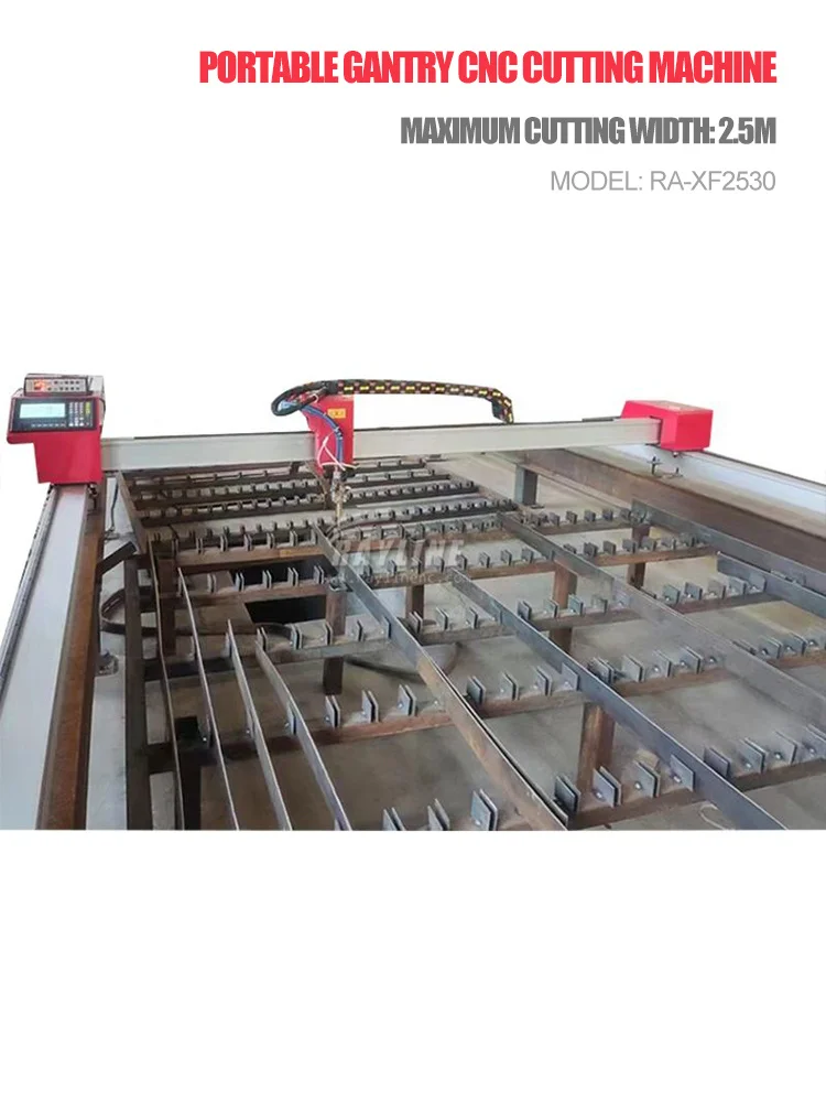 CNC Gantry Type Plasma Flame Cutting Machine Light Stainless Steel 220V New Condition Stepper Motor Bearing Gear for Steel