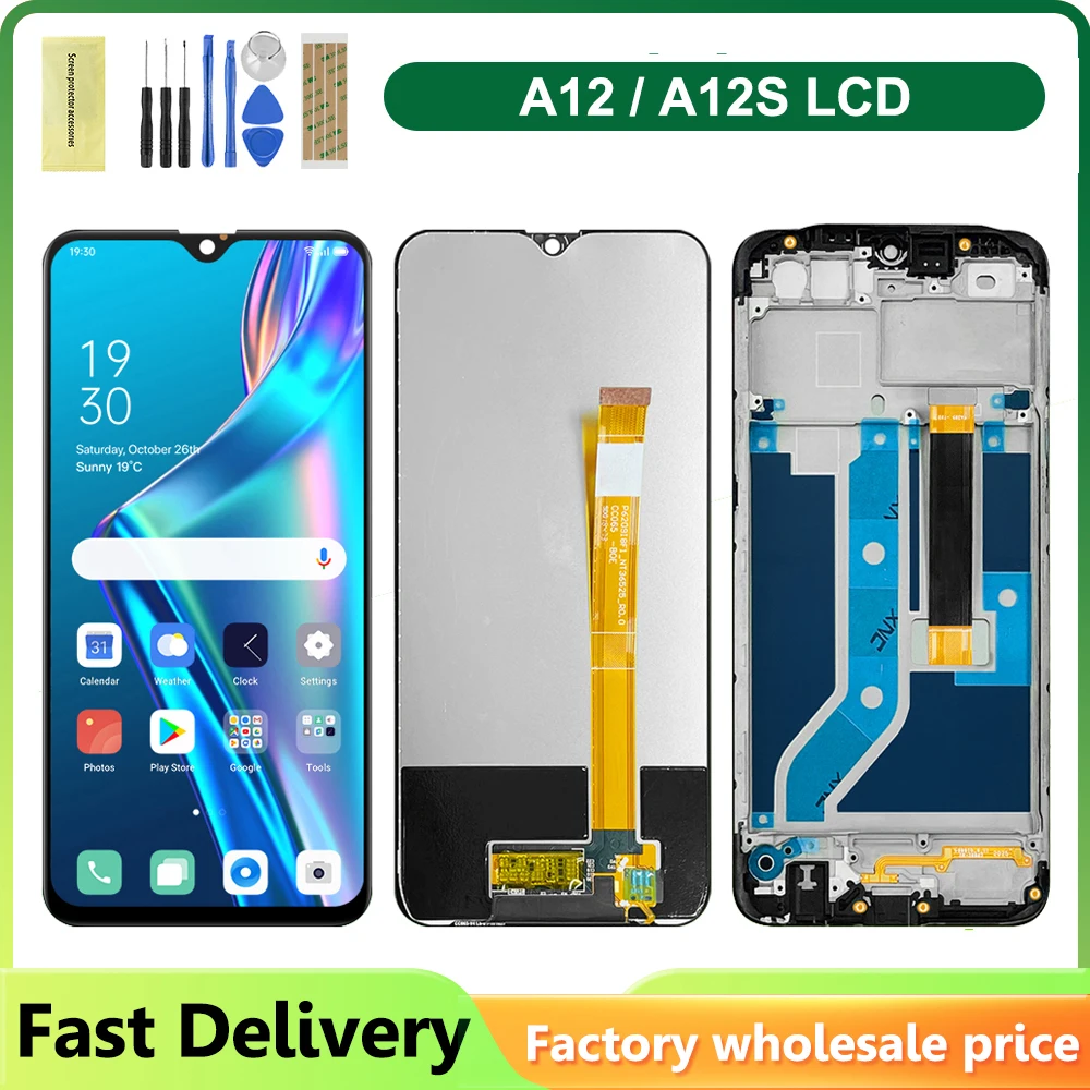 6.22 inch For Oppo A12 2020 Global LCD DIsplay Touch Screen Digitizer with fram Assembly Replacement For Oppo A12s LCD Display