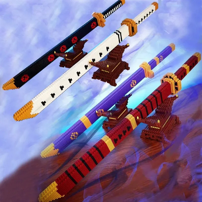 Animes démon Yamato épées Nichirin couteaux lame bras équipement accessoires modèle de jeu jouets enfants Kits brique bloc de construction
