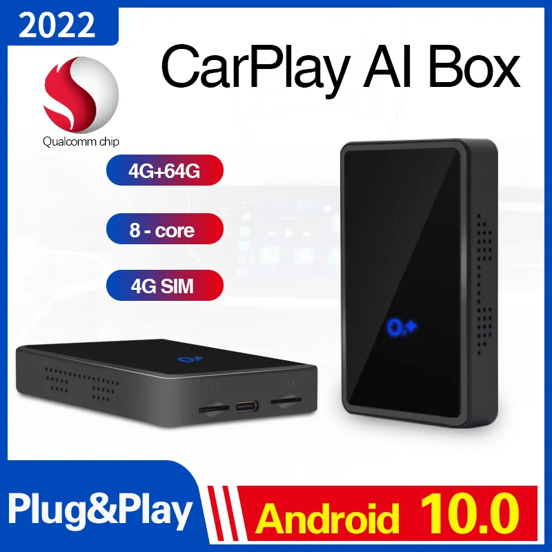 2022 Nieuwste Carplay Ai Box Voor Ford Focus Mondeo Chevrolet Cruze Captiva Speler Android 10.0 Systeem Draadloze Link Netflix