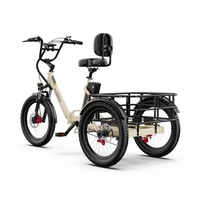 2025 Onesport 20 Inch Electric Cargo Bike OT30PRO 500W Three Wheel ebike 48V18AH Lithium Battery City Bike