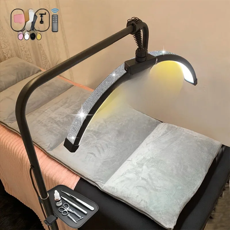 2025 oem Custom Gratis LOGO 45 W Nieuwe U-gezamenlijke LED halve maan wimper extension Salon lamp wimper schoonheid nagel vloerl - afbeelding 2