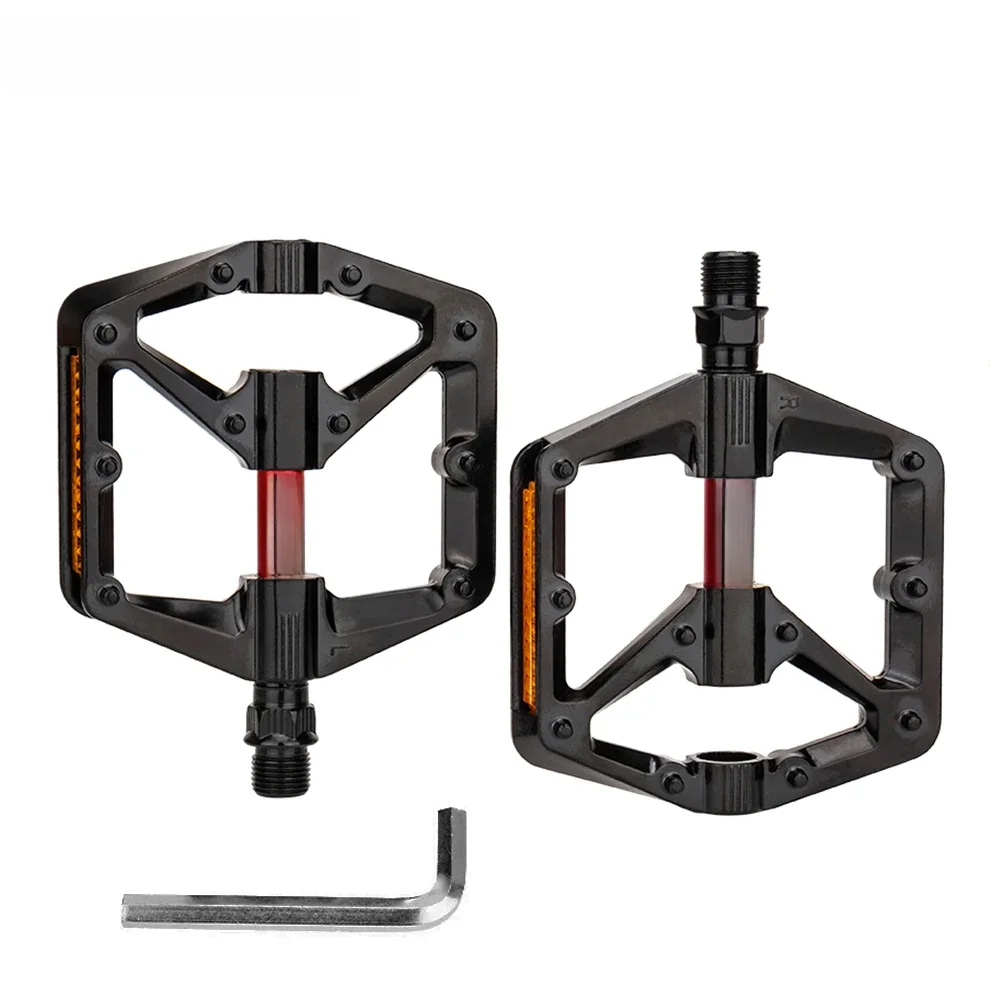 AliExpress ZTTO MTB Bicycle Pedal DU Bushing Bearings Flat Pedals Aluminum Alloy AM Enduro Mountain Gravel Road Bike Riding 9/16 Thread