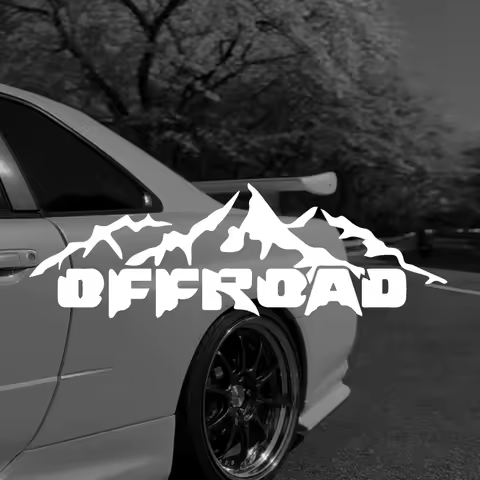 Mountain Graphic Off Road Funny Vinyl Decal Creative Camping Adventure Car Sticker