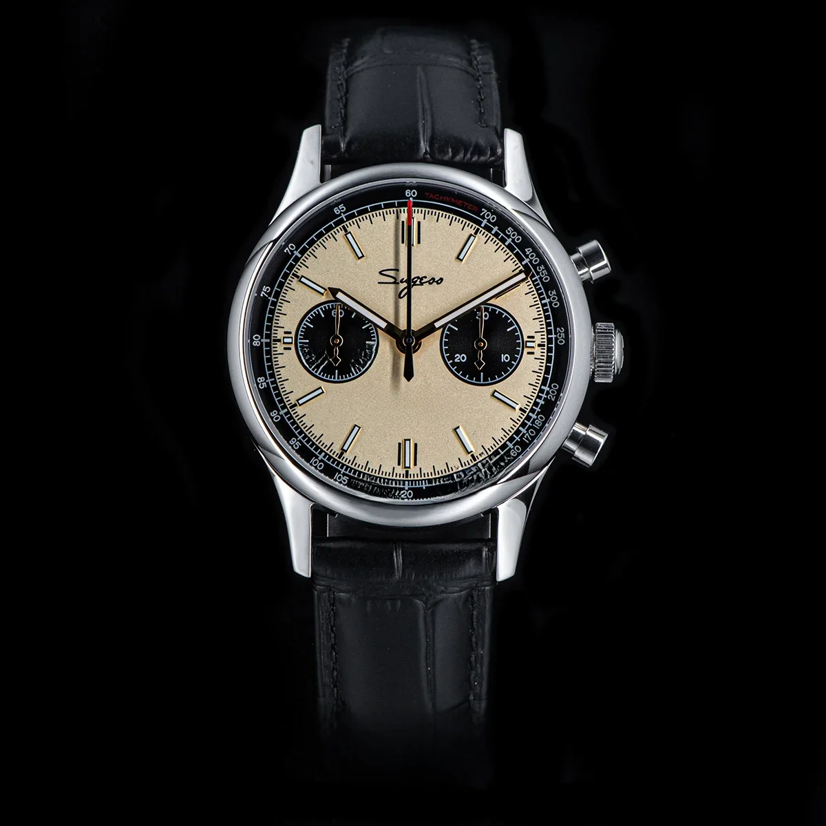 40 mm heren legerhorloge 1963 pilot mechanisch Sugess Panda polshorloge saffier luchtmacht horloges chronograaf officiële ST1901 beweging - afbeelding 2