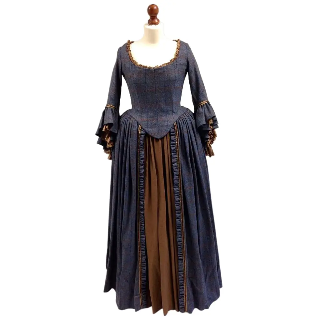 

Outlander Claire Randall Fraser Cosplay Costume 18th century Scottish costumes for women Medieval Rococo Dresses ball gown