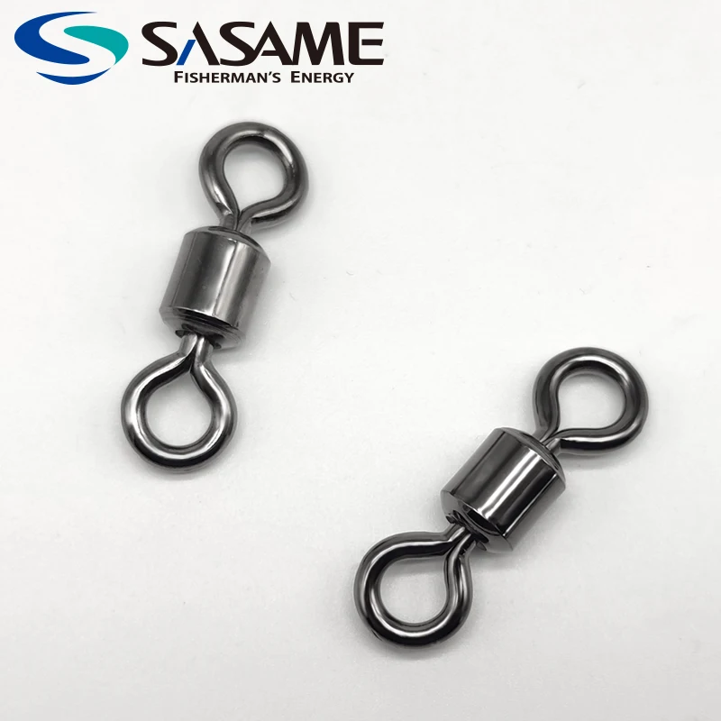 Japan SASAME Fishing Swivels Stainless Steel Ball Bearing Swivel Fishing Connector Rolling Swivel Saltwater Fishing Accessories