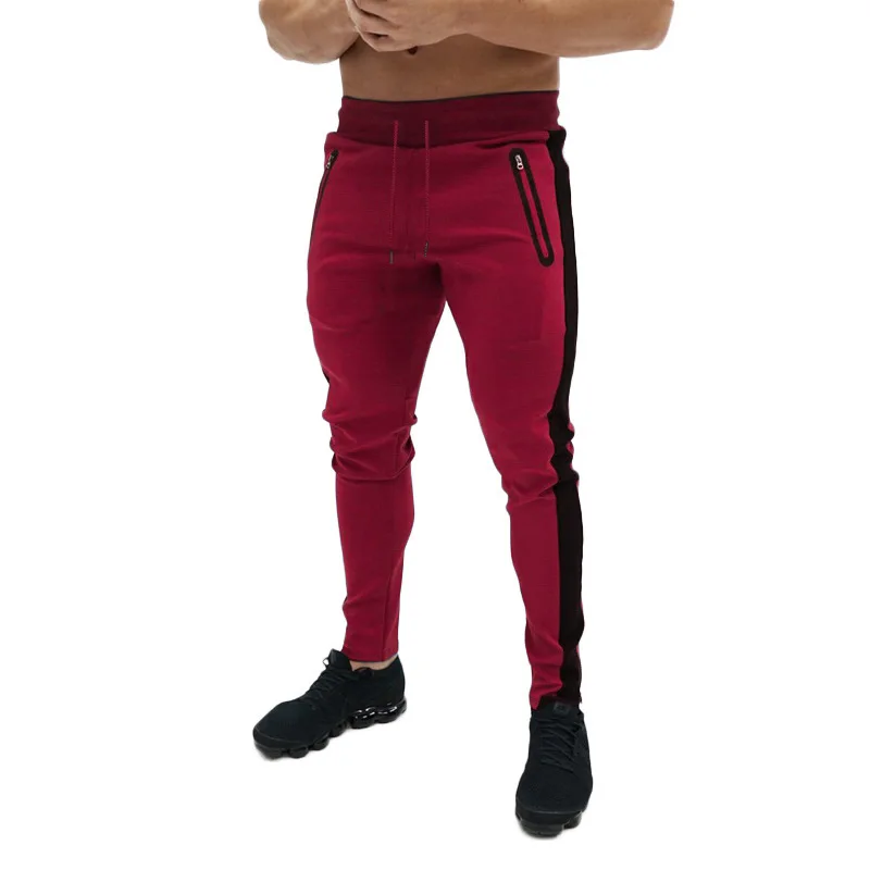 2025 new Men Running Pants Sports Training Pants With Zipper Pockets Casual Trousers Jogging Fitness Gym Workout Sport Pants gym