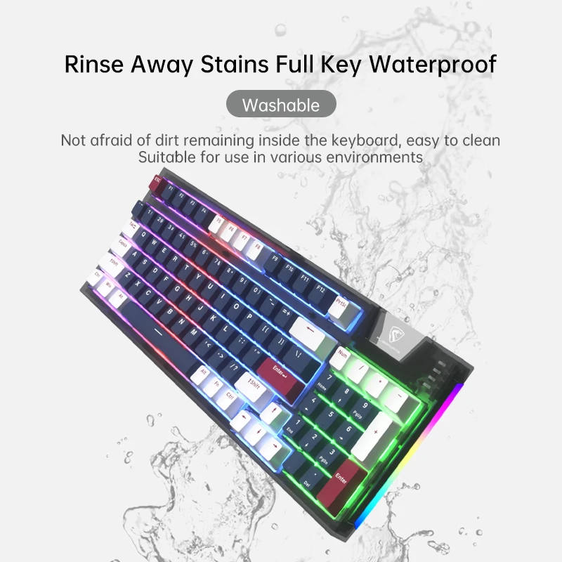 FL·ESPORTS GUANGMO X5 Pro Gaming Mechanical Keyboard Optical Switch Hot Swappable 95-Key RGB Wired Keyboard for Gamer PC Laptop