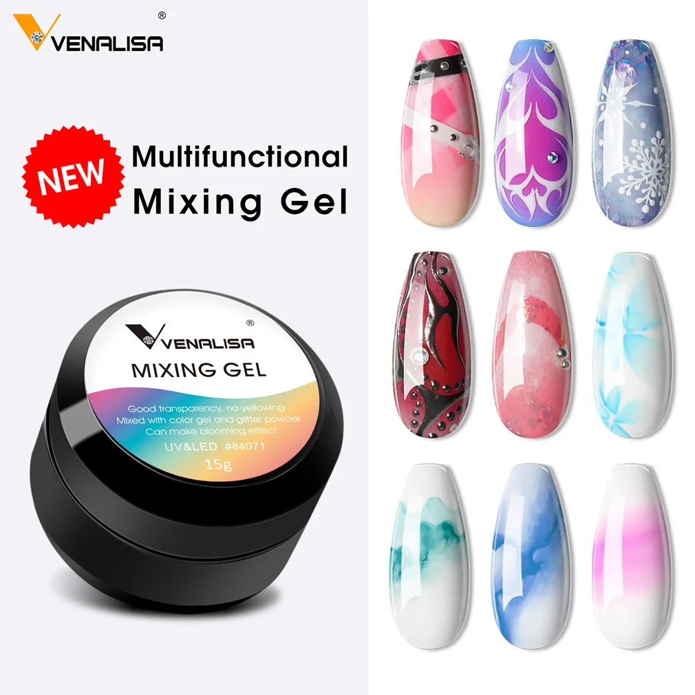 

VENALISA Mixing Gel Nail Polish Japanese Style Soak Off UV LED Glitter Sequins Fusion Gel Mix Nail Decoration Blooming Liquid