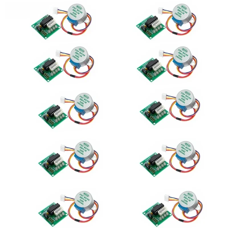 10 sztuk 28BYJ-48 5V 12V 4-fazowy przekładnia DC silnik krokowy krokowy płyta sterownicza ULN2003 z moduł napędowy dla elektroniczny zestaw zrób to sam Arduino — zdjęcie produktu 6