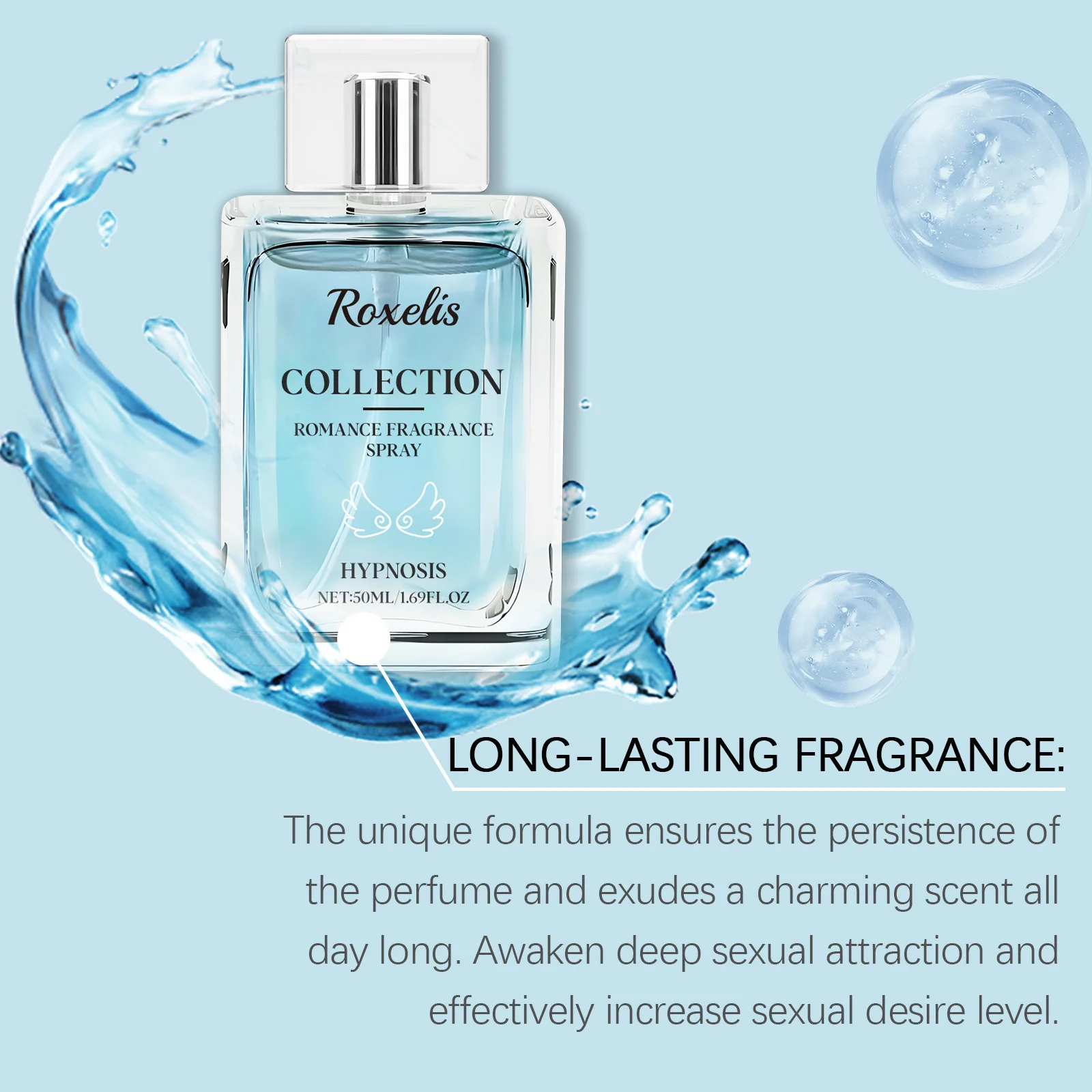 عطر كولونيا أنيق من روكسيليس، عطر يدوم طويلاً، جو يؤرخ يومي، تحسين الثقة الساحرة، كولونيا للرجال صديق للبشرة #3