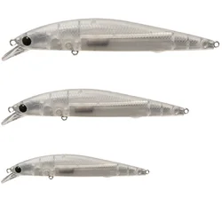 wLure Fishing Lure 2024 Model Slow Sinking 10 per set with Free Fish Eyes Tight Wobble Unpainted Minnow UPM258