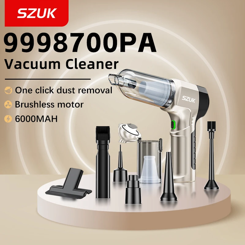 

SZUK Mini Vacuum Cleaner 9998700PA powerful suction Handheld Car Vacuum Cleaner Portable Wireless Cleaning Machine for Car