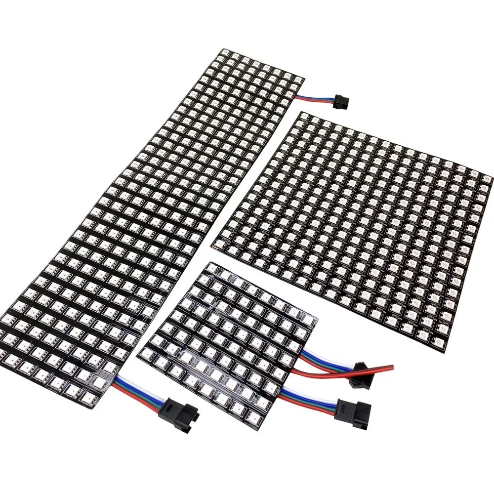 WS2815 Flexibel LED-scherm 8x8 8x32 16x16 Individueel adresseerbaar digitaal paneellicht 2815 SMD 5050 DIY-display DC12V - afbeelding 2