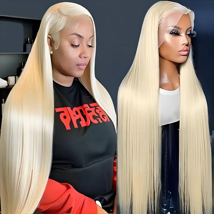 Straight Blonde Lace Frontal Wig para mulheres, peruca de cabelo humano, HD Lace Wig, escolha loira, peruca barata, à venda, Liquidação, 613, 13x6