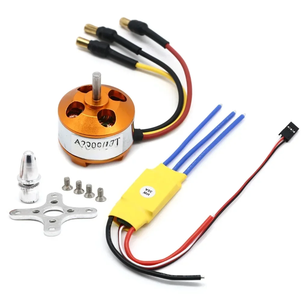 XXD A2212A2208 1000KV 1100KV 1400KV 2200KV 2450KV Bürstenloser Motor mit 30A bürstenlosem ESC-Motordrehzahlregler für RC FPV Drohne