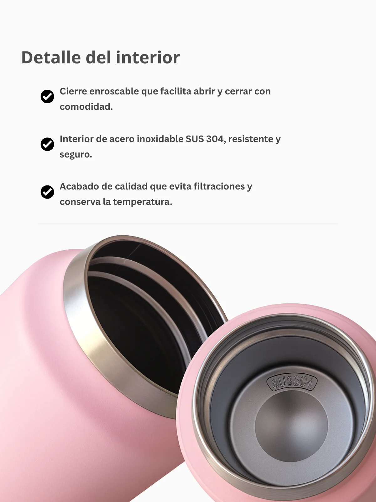 زجاجة حرارية من الفولاذ المقاوم للصدأ سعة 800 مل Fab-14 304 مع فوهة للشرب، ومقبض مريح وإغلاق مانع للتسرب، وعزل مكنسة كهربائية مزدوج الجدار، خالية من مادة Bpa، مثالية للقهوة أو الماء أو الشاي أو العصير #4