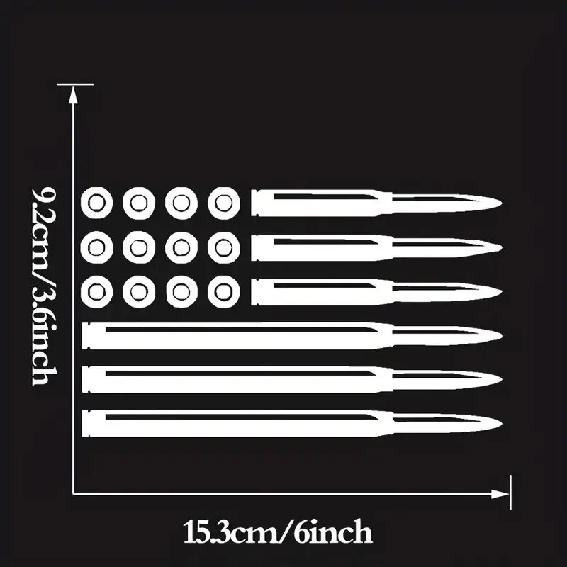 Bullet American Flag Bumper Decal Usa Pro Gun Rights Infidel Car Sticker Vinyl Decal view 2