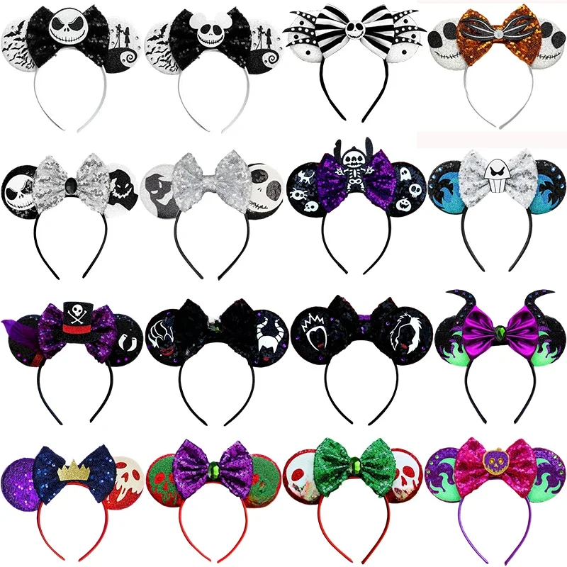 Disney Halloween Ohren Stirnband Kinder Cosplay Fledermaus Skelett Haarband Mädchen Geist