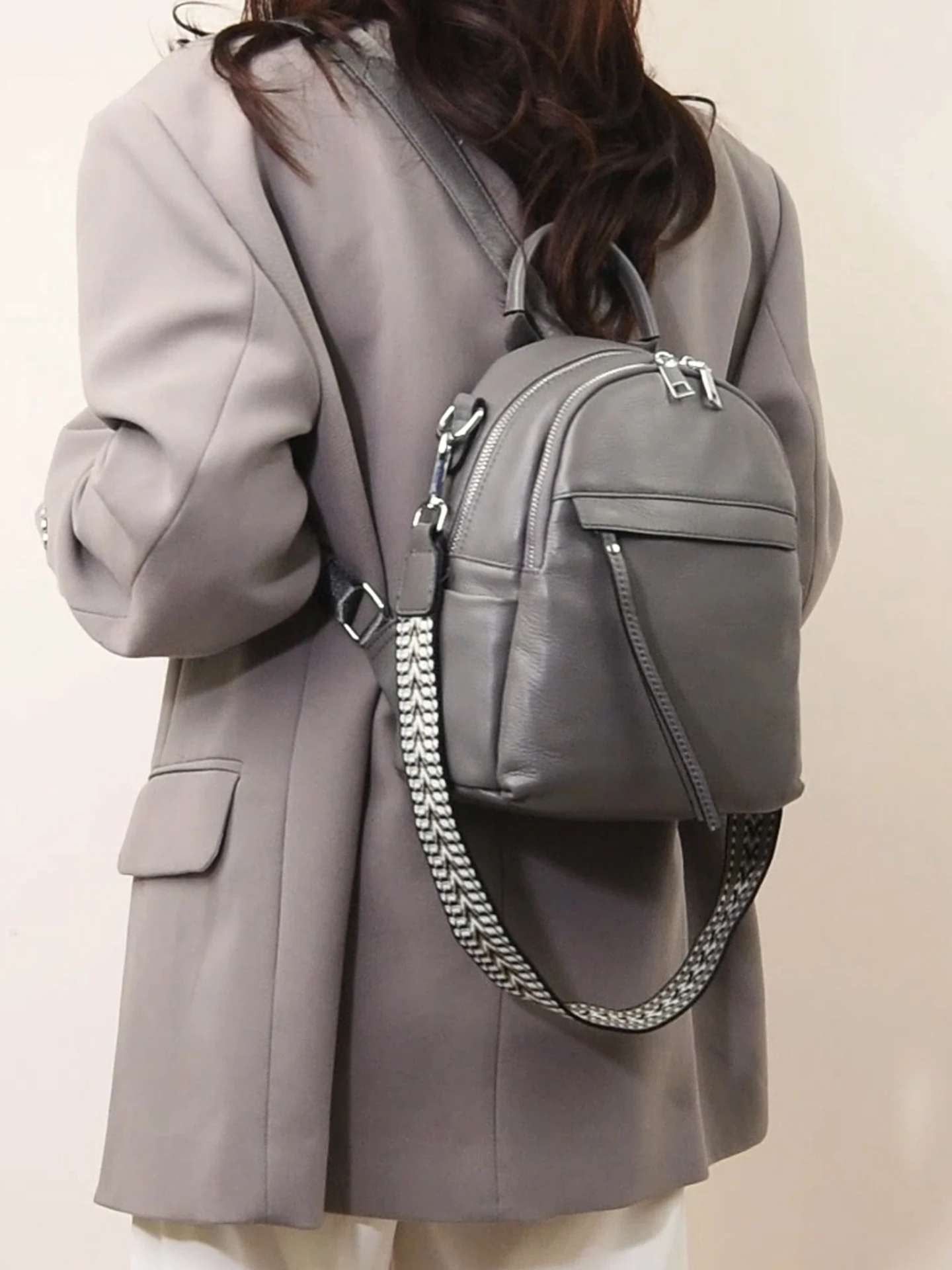 

bags for woman Soft genuine Leather Backpack School Black Casual College Bag Shoulder Bags Travel Tote Backpack