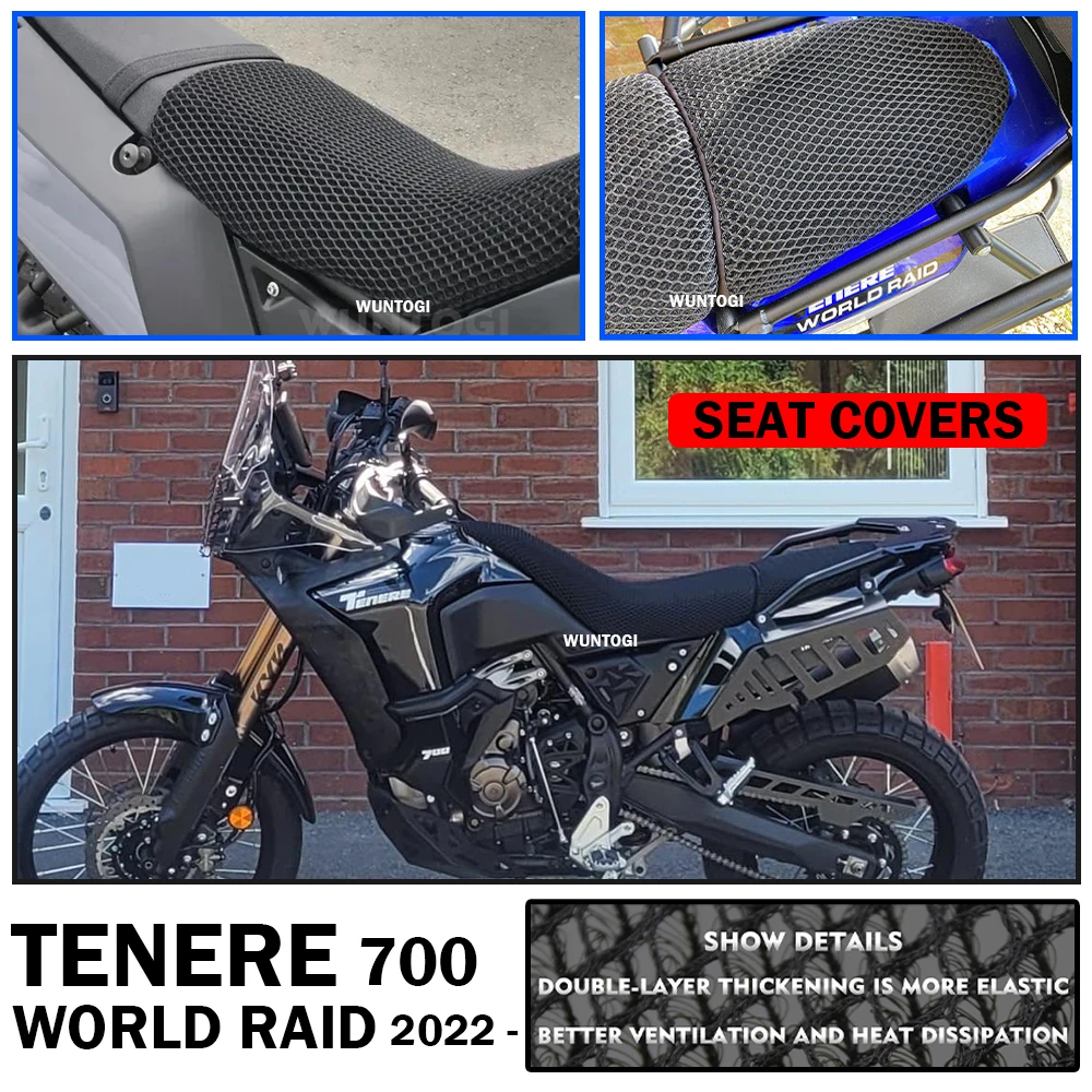 

Tenere 700 Accessories New Motorcycle Seat Covers For Yamaha Tenere 700 World Raid 2022 T700 T7 Seat Protect Cushion Seat Cover