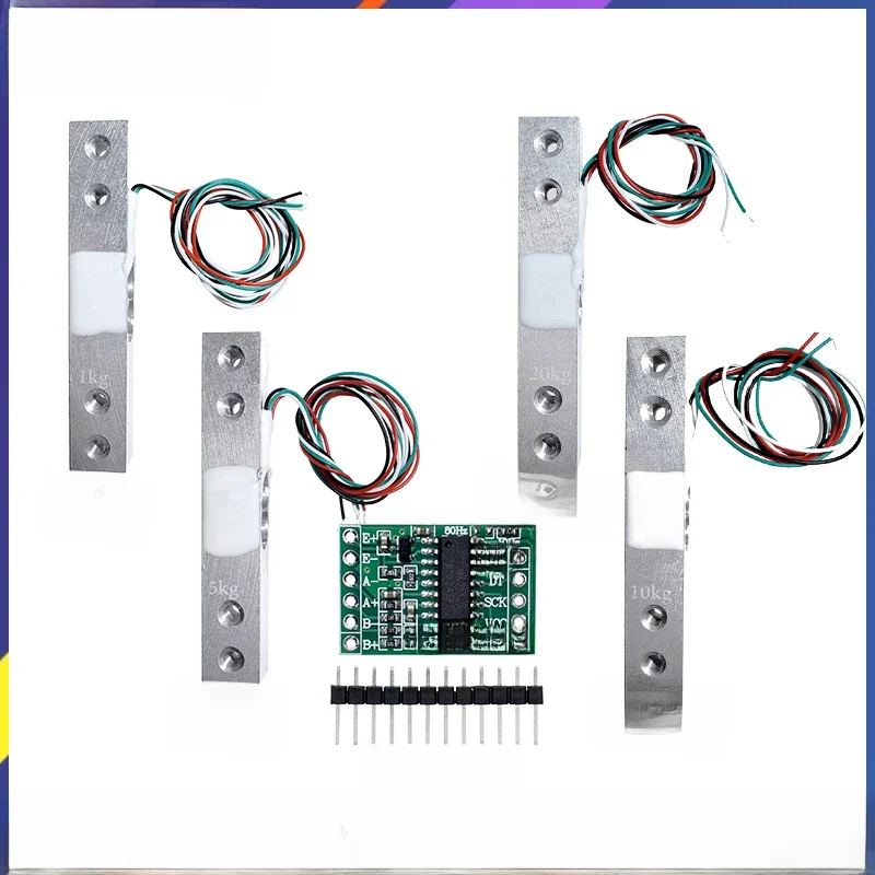 Cellule de charge 1KG 2KG 5KG 10KG 20KG HX711 Module AD capteur de poids balance électronique capteur de pression de pesage en alliage d'aluminium