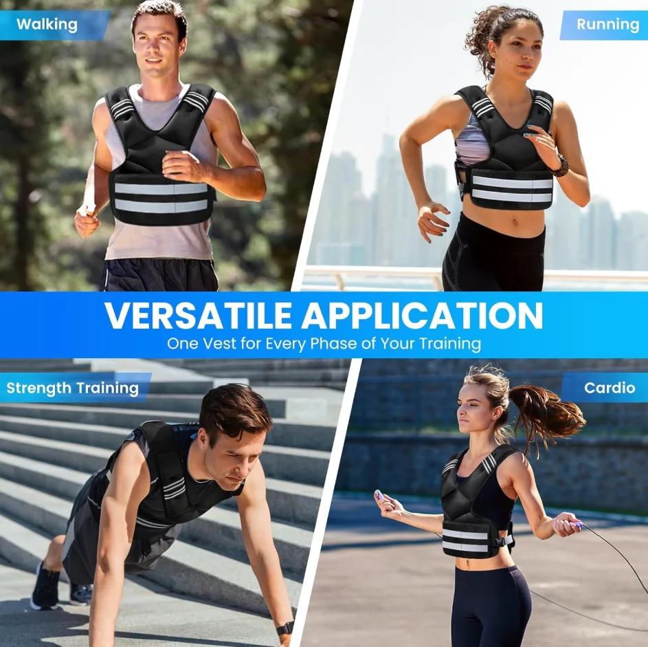 Reflective Detachable Weight T - Crossfit Weight Vest ulasan dan harga