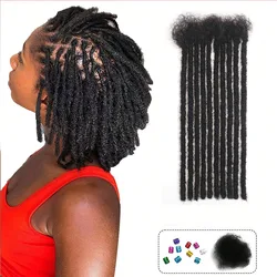 20/40/60 Stands0.6 cm Thickness Options 8-14 Inch 100% Real Colored Human Hair Dreadlock Extensions for Man/Women