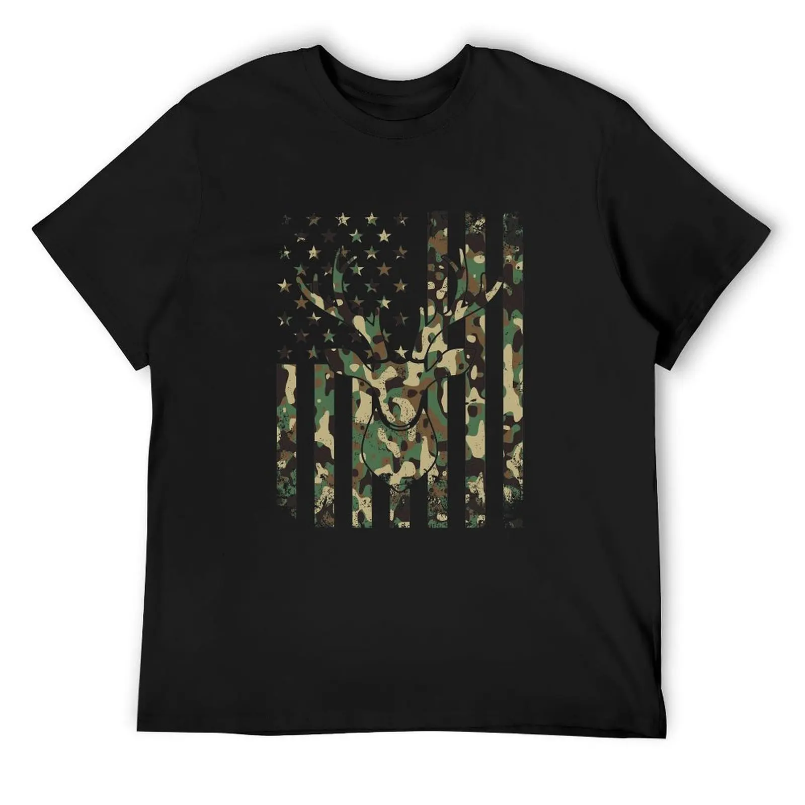 Rustic Marsh Mallard Duck Camo Bow Black Short Sleeve Tshirt Rural Hunter Bar Night Casual Cotton Shirt