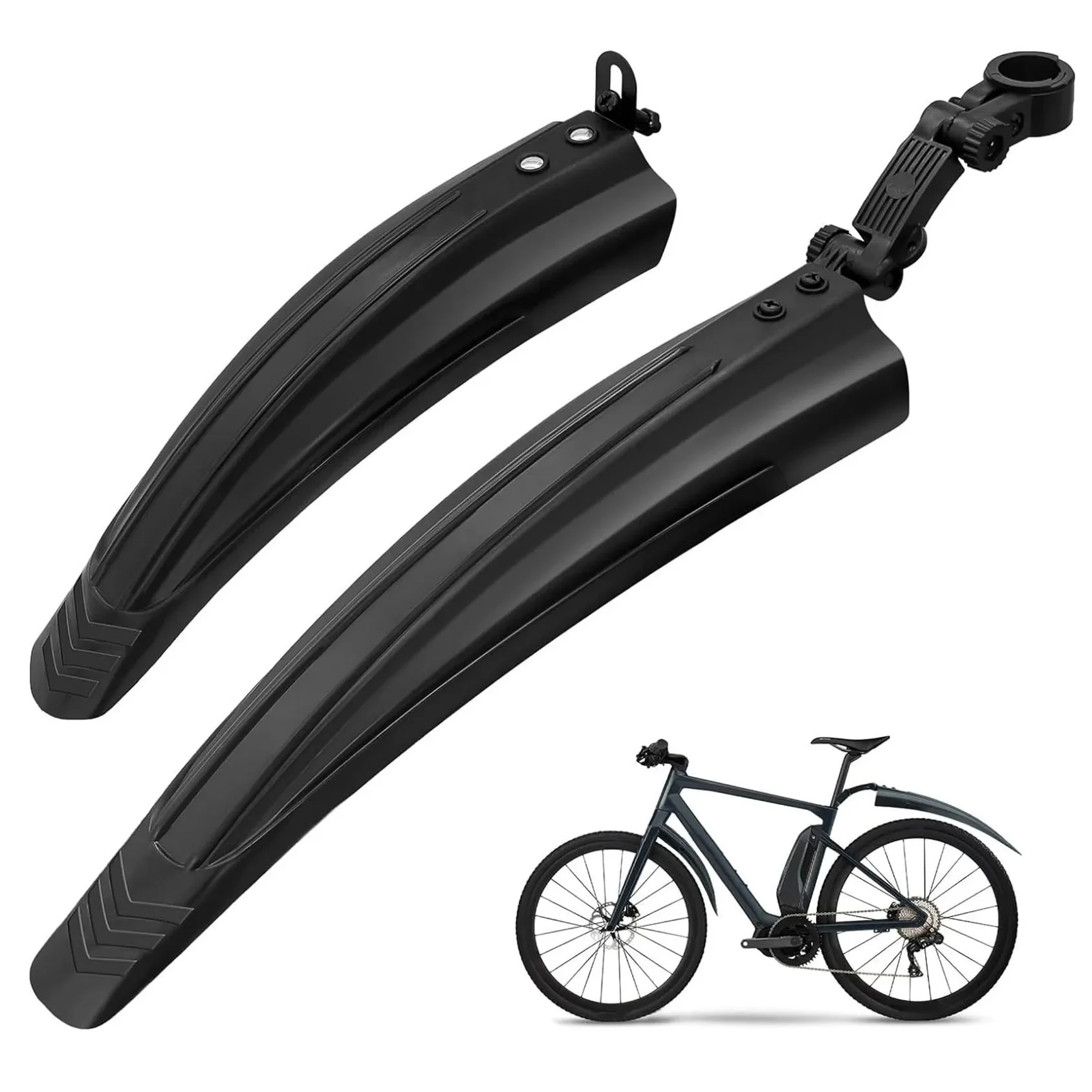 AliExpress NONE Adjustable Bike Mudguards Set - Easy-to-Install Front & Rear Fenders for Road and Mountain Bikes,  Bike Accessories