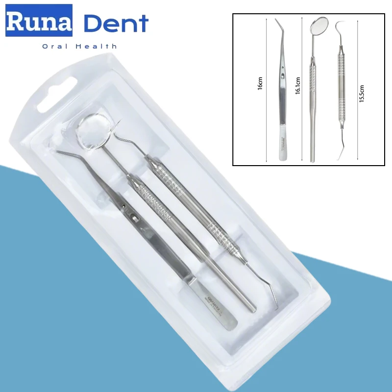 

9pcs-3ste Dental Scraper Tools Stainless Steel Teeth Cleaning Kit Plaque & Tartar Remover - Reusable Dental Hygiene Set