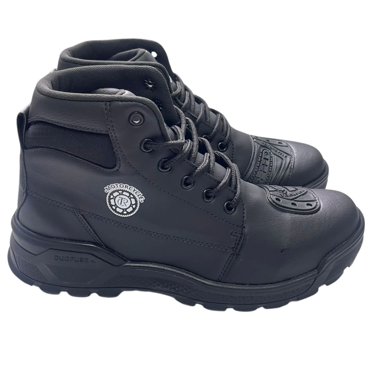 Bota Coturno Motoqueiro em Couro com Biqueira de Proteção Bota Coturno Motoqueiro em Couro com Biqueira de Proteção