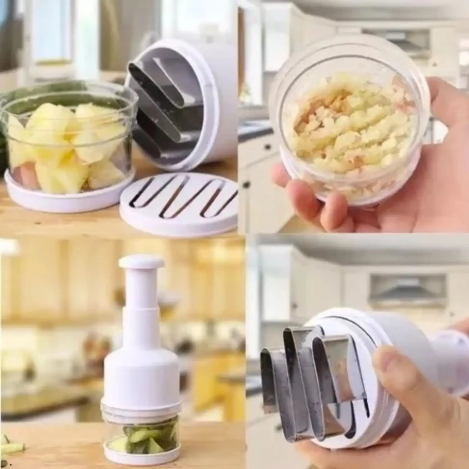 GARLIC AND ONION MANUAL PLASTIC CRUSHER Chopper