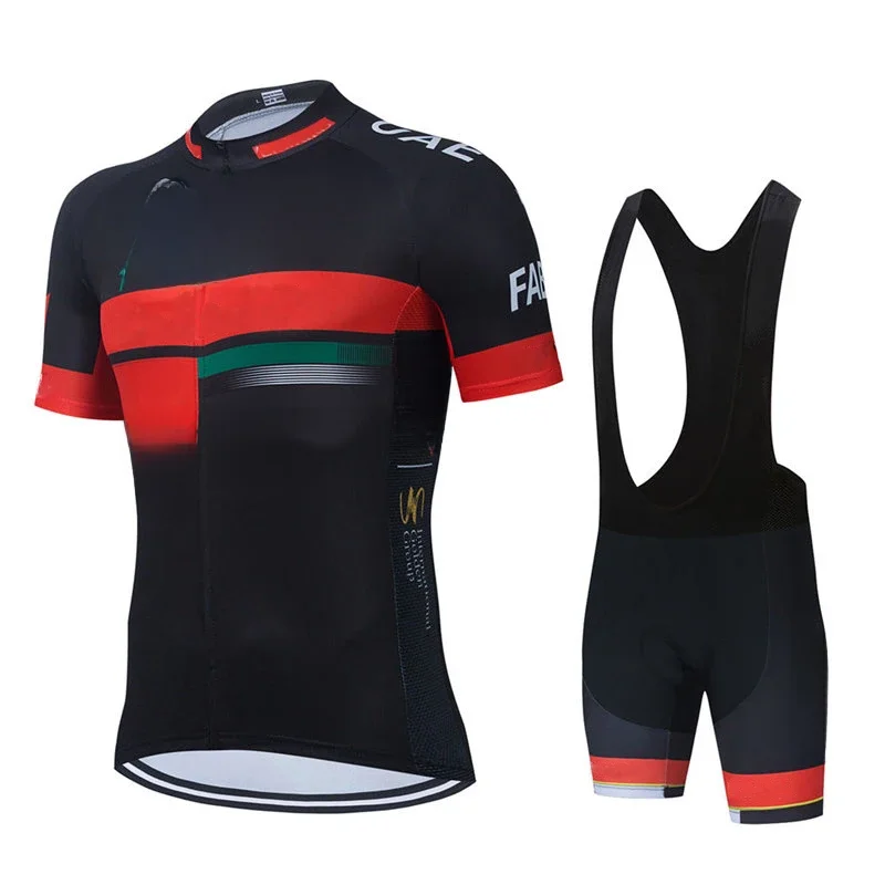 AliExpress UAE 2023 Pro Team Cycling Racing Jersey Maillot Ciclismo Short Sleeve Summer Mens Road Cycling Bib Gel Shorts Kit Ropa De Hombre