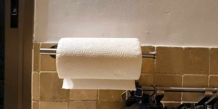 Kitchen Paper Towel Holder Adhesive Tissue Hanger Toilet Roll Paper Dispenser Cabinet Storage Napkin Rack Bathroom Accessories photo review