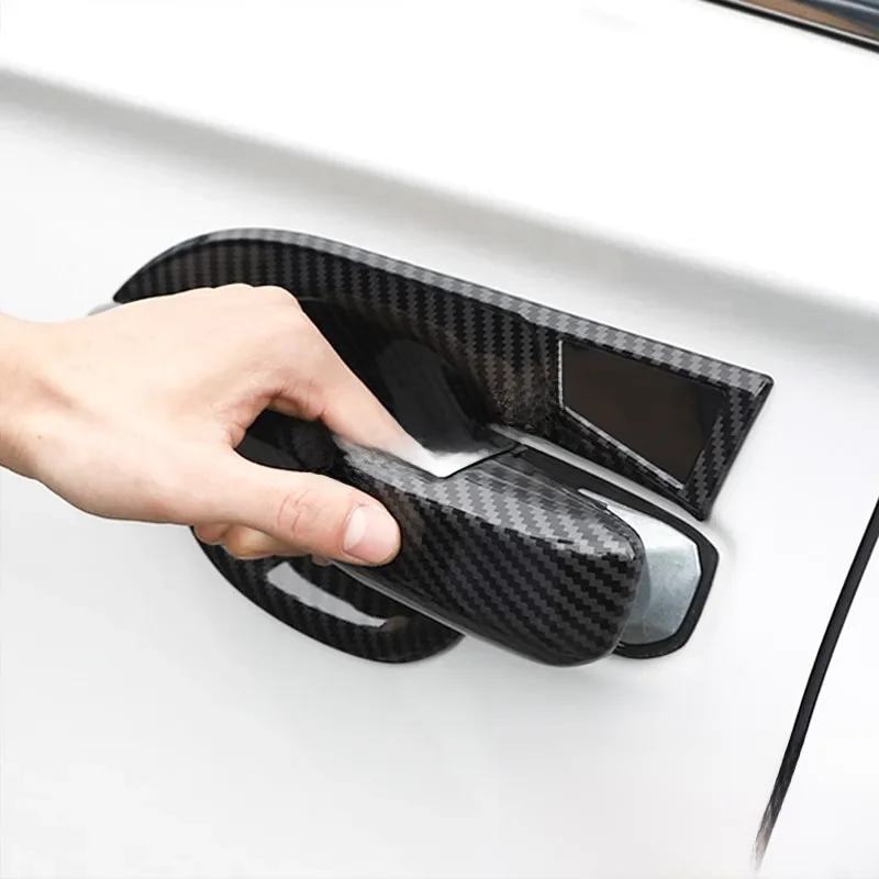 Carbon Fiber Door Handle Cover & Surrounds Protector Kit Set For 2023 2024 Honda CR-V CRV 6th